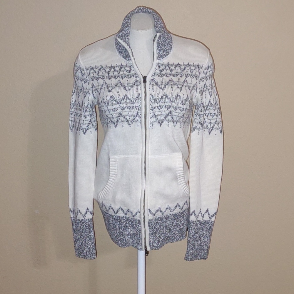 Eddie Bauer Double Two Way Zip Sweater/Cardigan Size XS